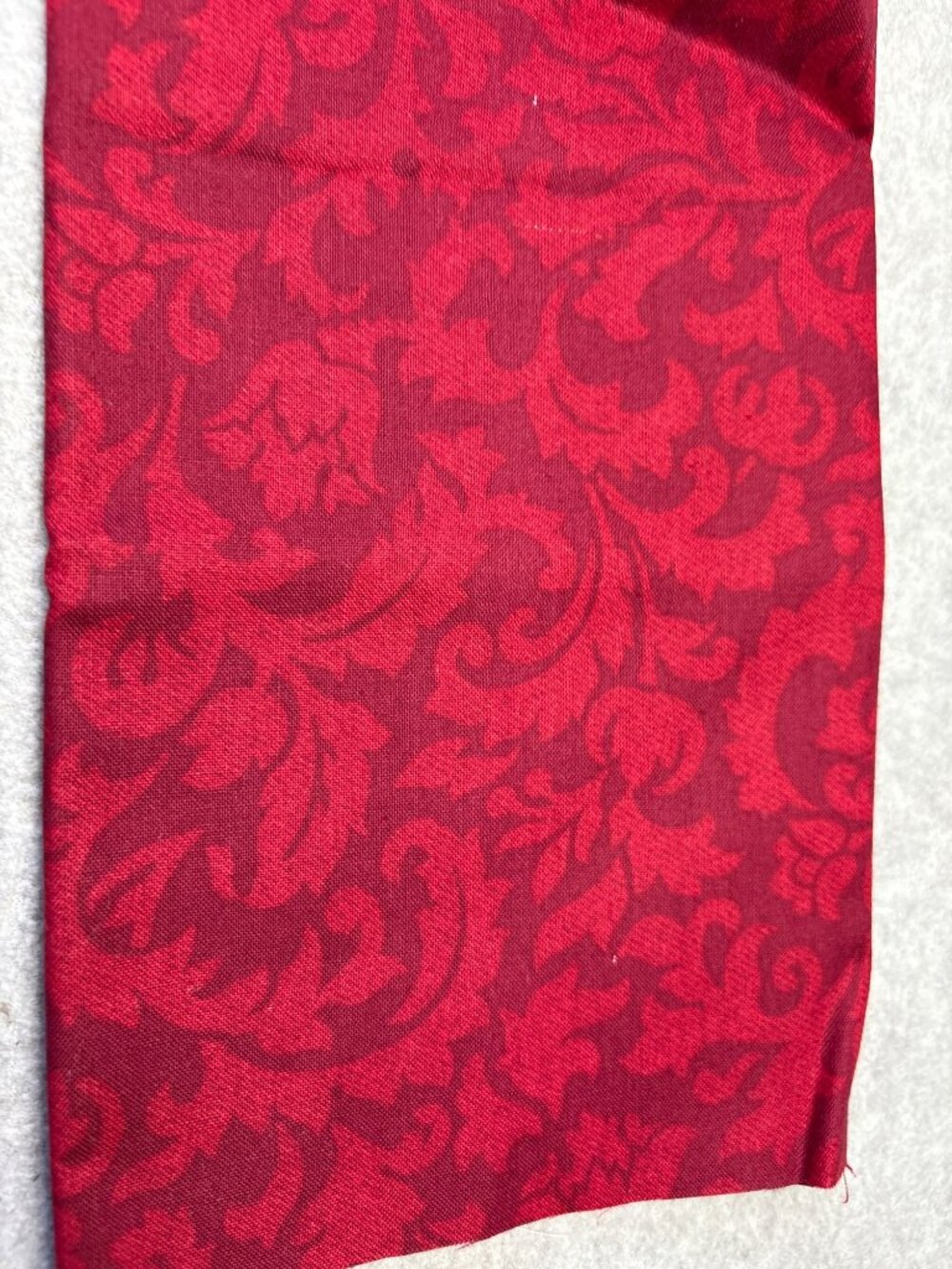 Red Damask 1/4 yard Cotton Fabric Sewing & Crafting